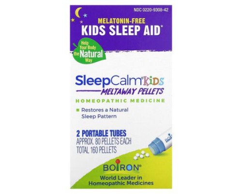 Boiron, SleepCalm® Kids, 2 Portable Tubes, 80 Pellets Each Boiron, SleepCalm® Kids, 2 Portable Tubes, 80 Pellets Each