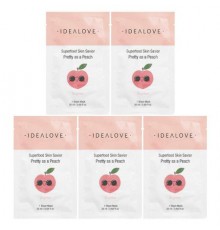 Idealove, Superfood Skin Savior, Pretty as a Peach, 5 Beauty Sheet Masks, 0.68 fl oz (20 ml) Each