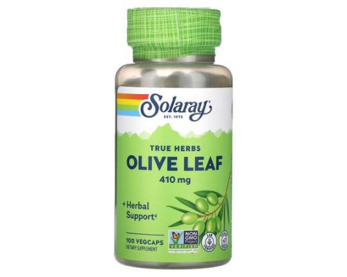 Solaray, True Herbs, Olive Leaf, 410 mg, 100 VegCaps