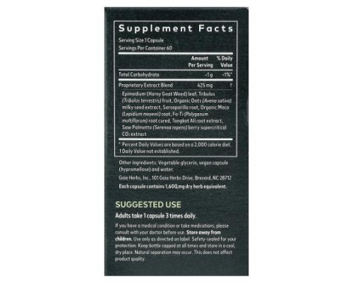 Gaia Herbs, Male Libido, 60 Vegan Liquid Phyto-Caps® Gaia Herbs, Male Libido, 60 Vegan Liquid Phyto-Caps®