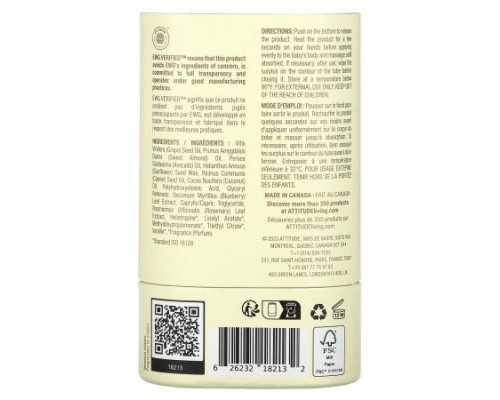 ATTITUDE, Baby Leaves, Massage Oil Stick, Sweet Almond, 1 oz. (30 g) ATTITUDE, Baby Leaves, Massage Oil Stick, Sweet Almond, 1 oz. (30 g)