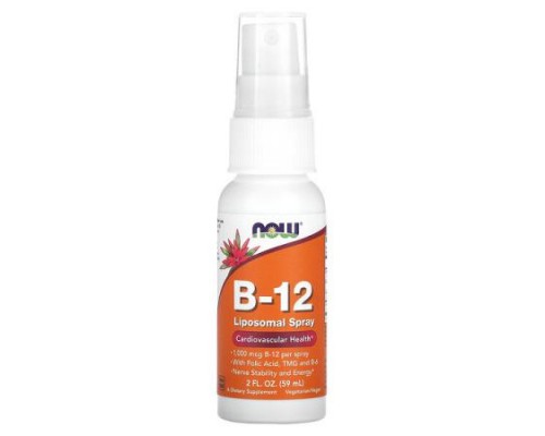 NOW Foods, B-12 Liposomal Spray, 1,000 mcg, 2 fl oz (59 ml)