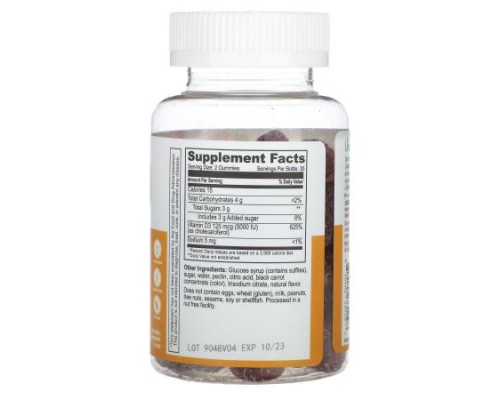 Lifeable, High Potency Vitamin D3 Gummies, Natural Strawberry, 60 Gummies (62.5 mg (2,500 IU) per Gummy)