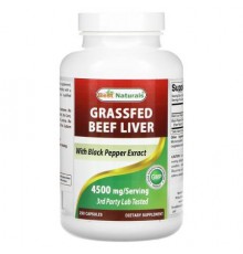 Best Naturals, Grassfed Beef Liver, 250 Capsules