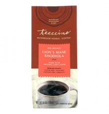 Teeccino, Mushroom Herbal Coffee, Lion's Mane Rhodiola, Medium Roast, Caffeine Free, 10 oz (284 g)