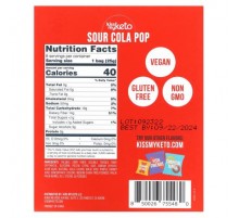 Kiss My Keto, Gummy Candy, Sour Cola Pop, 8 Bags, 0.88 oz (25 g) Each