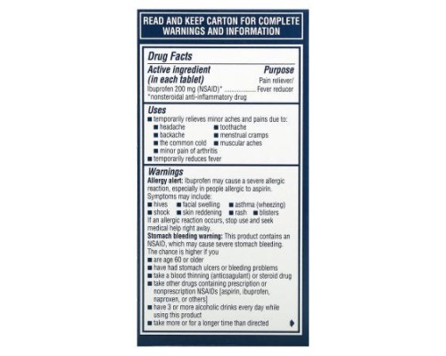 Advil, Ibuprofen Tablets, 200 mg , 100 Coated Tablets