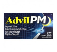Advil, PM, Ibuprofen, 200 mg , 120 Coated Caplets
