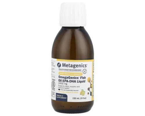 Metagenics, OmegaGenics®, Fish Oil EPA-DHA Liquid, Natural Lemon, 5 fl oz (150 ml) Metagenics, OmegaGenics®, Fish Oil EPA-DHA Liquid, Natural Lemon, 5 fl oz (150 ml)