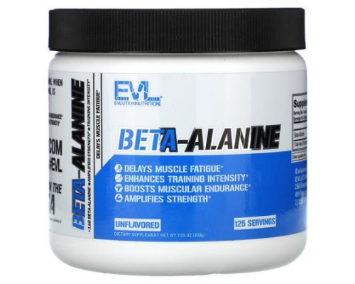 EVLution Nutrition, Beta-Alanine, Unflavored, 7.05 oz (200 g) EVLution Nutrition, Beta-Alanine, Unflavored, 7.05 oz (200 g)