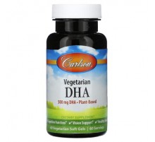 Carlson, Vegetarian DHA, 500 mg, 60 Vegetarian Soft Gels