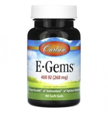 Carlson, E-Gems, 268 mg (400 IU), 90 Soft Gels