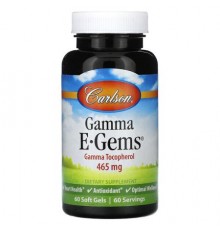 Carlson, Gamma E-Gems, 465 mg, 60 Soft Gels