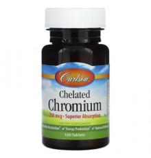 Carlson, Chelated Chromium, 200 mcg, 100 Tablets