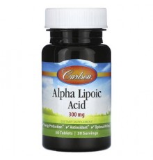 Carlson, Alpha Lipoic Acid, 300 mg, 30 Tablets