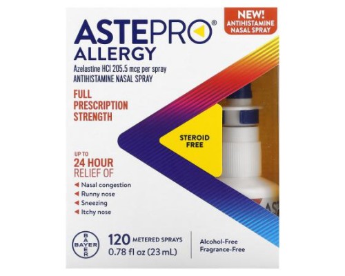 ASTEPRO, Allergy, Antihistamine Nasal Spray, Fragrance-Free, 0.78 fl oz (23 ml)