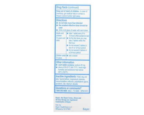 Aleve, Pain Reliever/Fever Reducer, 90 Tablets