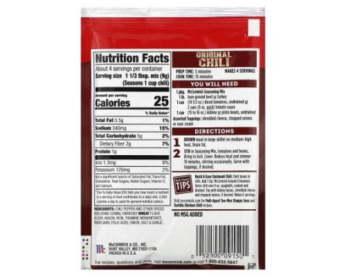 McCormick, Original Chili, 1.25 oz (35 g)