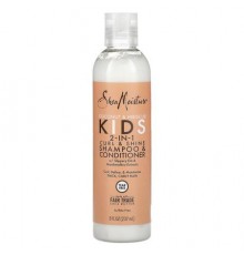 SheaMoisture, Kids 2-In-1 Curl & Shine Shampoo & Conditioner, Coconut & Hibiscus, 8 fl oz (237 ml)
