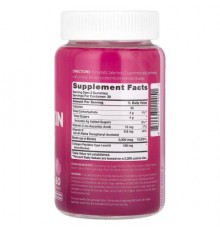 Pink, Beautiful, Hair, Skin & Nails + Collagen, Natural Strawberry, 60 Gummies
