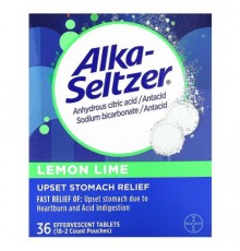 Alka-Seltzer, Upset Stomach Relief, Lemon Lime, 36 Effervescent Tablets