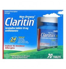 Claritin, Non-Drowsy, Claritin, 10 mg, 70 Tablets