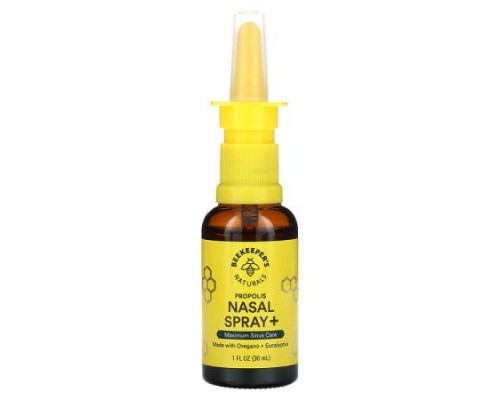 Beekeeper's Naturals, Propolis Nasal Spray +, Maximum Sinus Care, 1 fl oz (30 ml) Beekeeper's Naturals, Propolis Nasal Spray +, Maximum Sinus Care, 1 fl oz (30 ml)