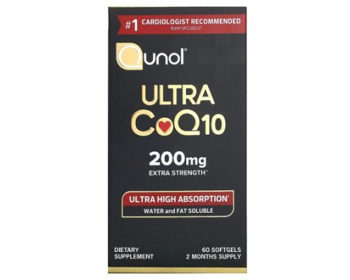 Qunol, Ultra CoQ10, Extra Strength, 200 mg, 60 Softgels