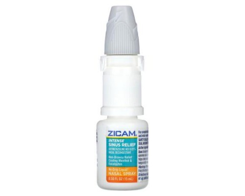 Zicam, Intense Sinus Relief, No-Drip Liquid Nasal Spray, Cooling Menthol & Eucalyptus, 0.5 fl oz (15 ml) Zicam, Intense Sinus Relief, No-Drip Liquid Nasal Spray, Cooling Menthol & Eucalyptus, 0.5 fl oz (15 ml)