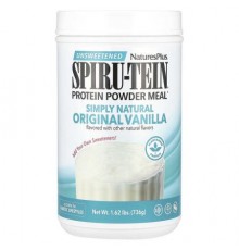NaturesPlus, Spiru-Tein®, Protein Powder Meal, Unsweetened, Vanilla, 1.62 lbs (736 g)