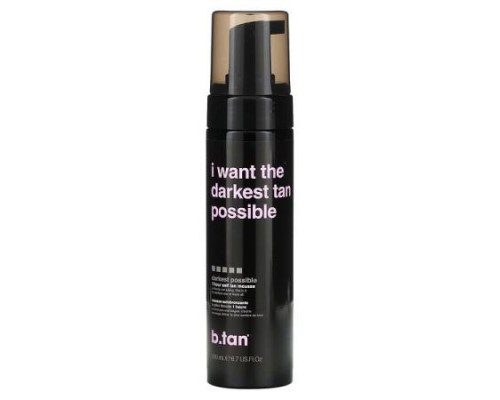 b.tan, I Want The Darkest Tan Possible, 1 Hour Self Tan Mousse, Darkest Possible, 6.7 fl oz (200 ml) b.tan, I Want The Darkest Tan Possible, 1 Hour Self Tan Mousse, Darkest Possible, 6.7 fl oz (200 ml)