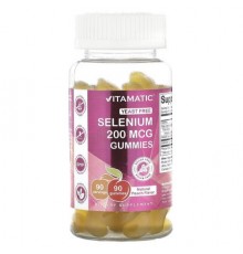 Vitamatic, Selenium, Natural Peach, 200 mcg, 90 Gummies