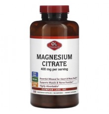 Olympian Labs, Magnesium Citrate, 300 Vegetarian Capsules (133 mg per Capsule)
