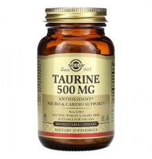 Solgar, Taurine, 500 mg, 100 Vegetable Capsules