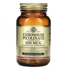 Solgar, Chromium Picolinate, 500 mcg, 60 Vegetable Capsules