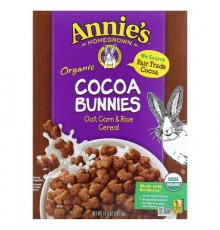 Annie's Homegrown, Organic Cocoa Bunnies, Oat, Corn & Rice Cereal, 10 oz (283.5 g) (Discontinued Item)