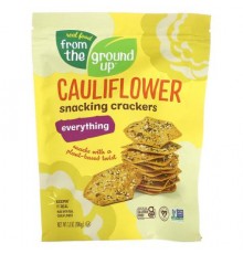 From The Ground Up, Cauliflower Snacking Crackers, Everything, 3.5 oz (100 g)