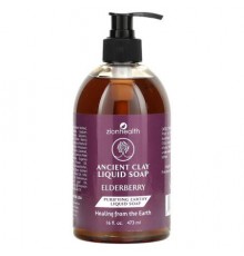 Zion Health, Ancient Clay Liquid Soap, Elderberry, 16 fl oz (473 ml)