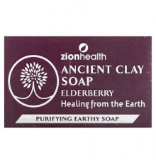Zion Health, Ancient Clay Bar Soap, Elderberry, 6 oz (170 g)