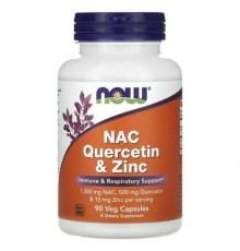 NOW Foods, NAC Quercetin & Zinc, 90 Veg Capsules
