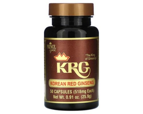 Prince of Peace, Prince Gold, Korean Red Ginseng, 518 mg, 50 Capsules