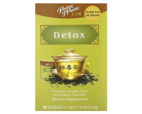 Prince of Peace, Herbal Tea, Detox, 18 Tea Bag,  1.14 oz (32.4 g)