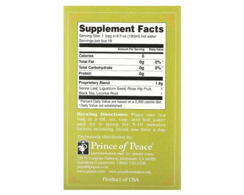 Prince of Peace, Herbal Tea, Detox, 18 Tea Bag,  1.14 oz (32.4 g)