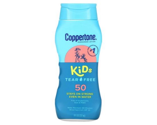 Coppertone, Kids, Tear Free, Sunscreen Lotion, SPF 50, 8 fl oz (237 ml)