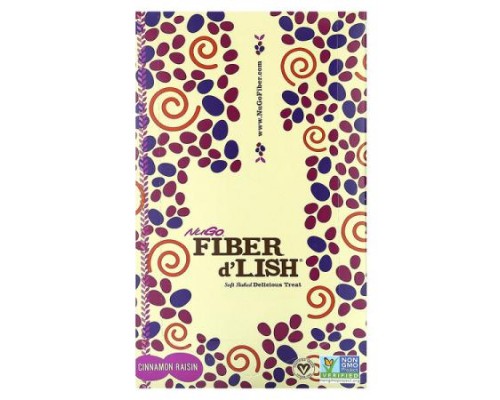 NuGo Nutrition, Fiber d'Lish, Cinnamon Raisin, 16 Bars, 1.6 oz (45 g) Each