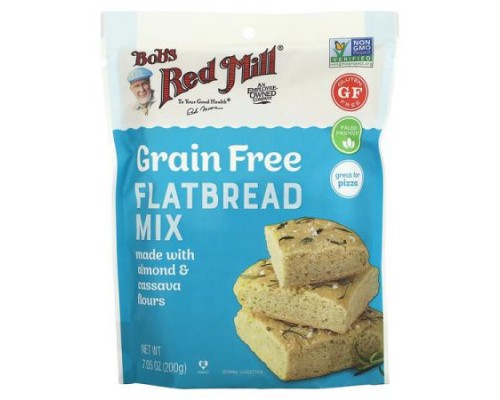 Bob's Red Mill, Grain Free Flatbread Mix, 7.05 oz (200 g) Bob's Red Mill, Grain Free Flatbread Mix, 7.05 oz (200 g)