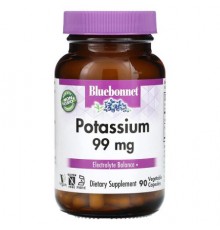 Bluebonnet Nutrition, Potassium, 99 mg, 90 Vegetable Capsules