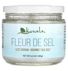 Kevala, Fleur De Sel, Less Sodium, Gourmet Sea Salt, 6.5 oz (184 g)
