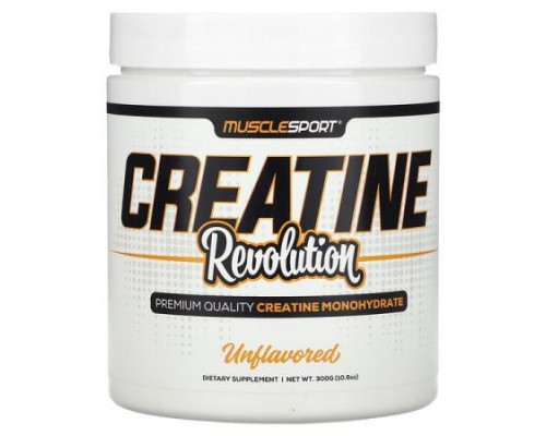 MuscleSport, Creatine Revolution, Unflavored, 10.6 oz (300 g)