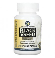 Amazing Herbs, Black Seed, Gold, 60 Vegetarian Capsules